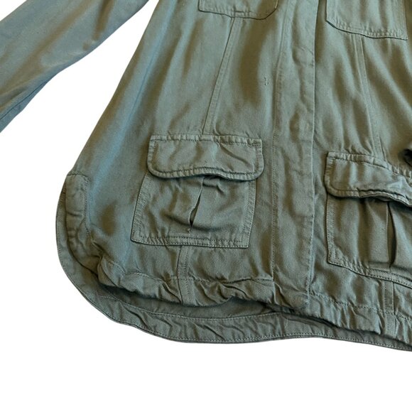 Triple Five Soul Forest Green Sweater Jacket Snap-Down Comfy Casual Size Small - Picture 4 of 12